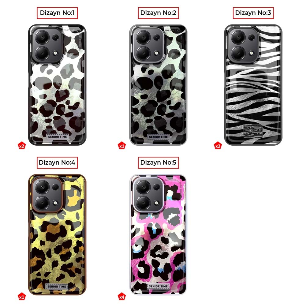 XİAOMİ REDMİ NOTE 13 PRO 4G LEOPAR DESENLİ LEO SİLİKON KILIF