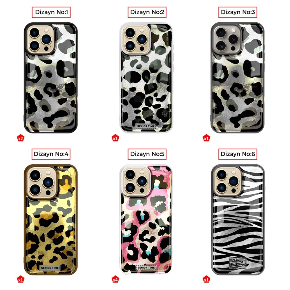 IPHONE 15 PRO LEOPAR DESENLİ LEO SİLİKON KILIF