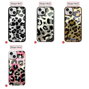IPHONE 15 LEOPAR DESENLİ LEO SİLİKON KILIF