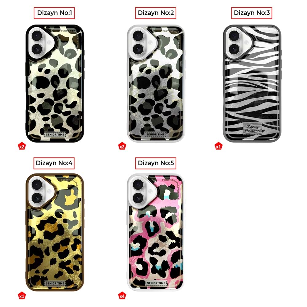 IPHONE 16 LEOPAR DESENLİ LEO SİLİKON KILIF