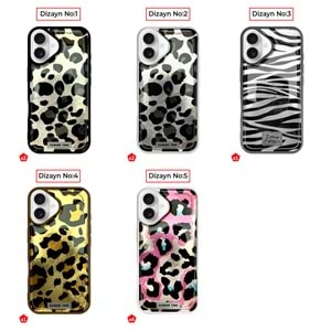 IPHONE 16 LEOPAR DESENLİ LEO SİLİKON KILIF