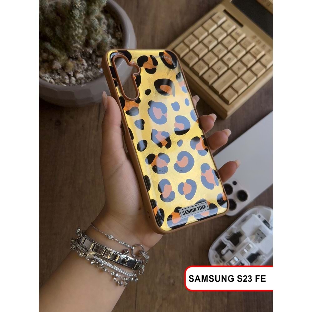 SAMSUNG S23 FE LEOPAR DESENLİ LEO SİLİKON KILIF