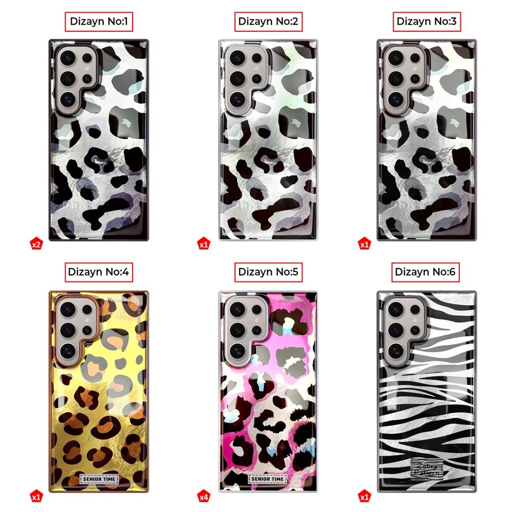 SAMSUNG S24 ULTRA LEOPAR DESENLİ LEO SİLİKON KILIF