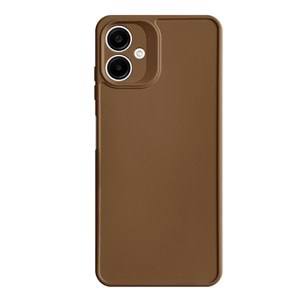 SAMSUNG A06 RENK ATMAYAN KEEP SİLİKON KILIF - KAHVERENGİ