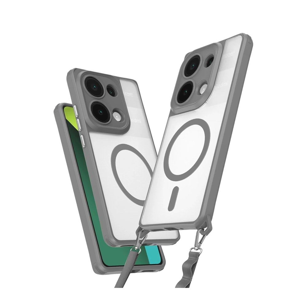 XİAOMİ REDMİ NOTE 14S MAGSAFE UYUMLU ÖZEL BOYUN ASKI İPİ APARATLI SKY-101 TELEFON KILIF