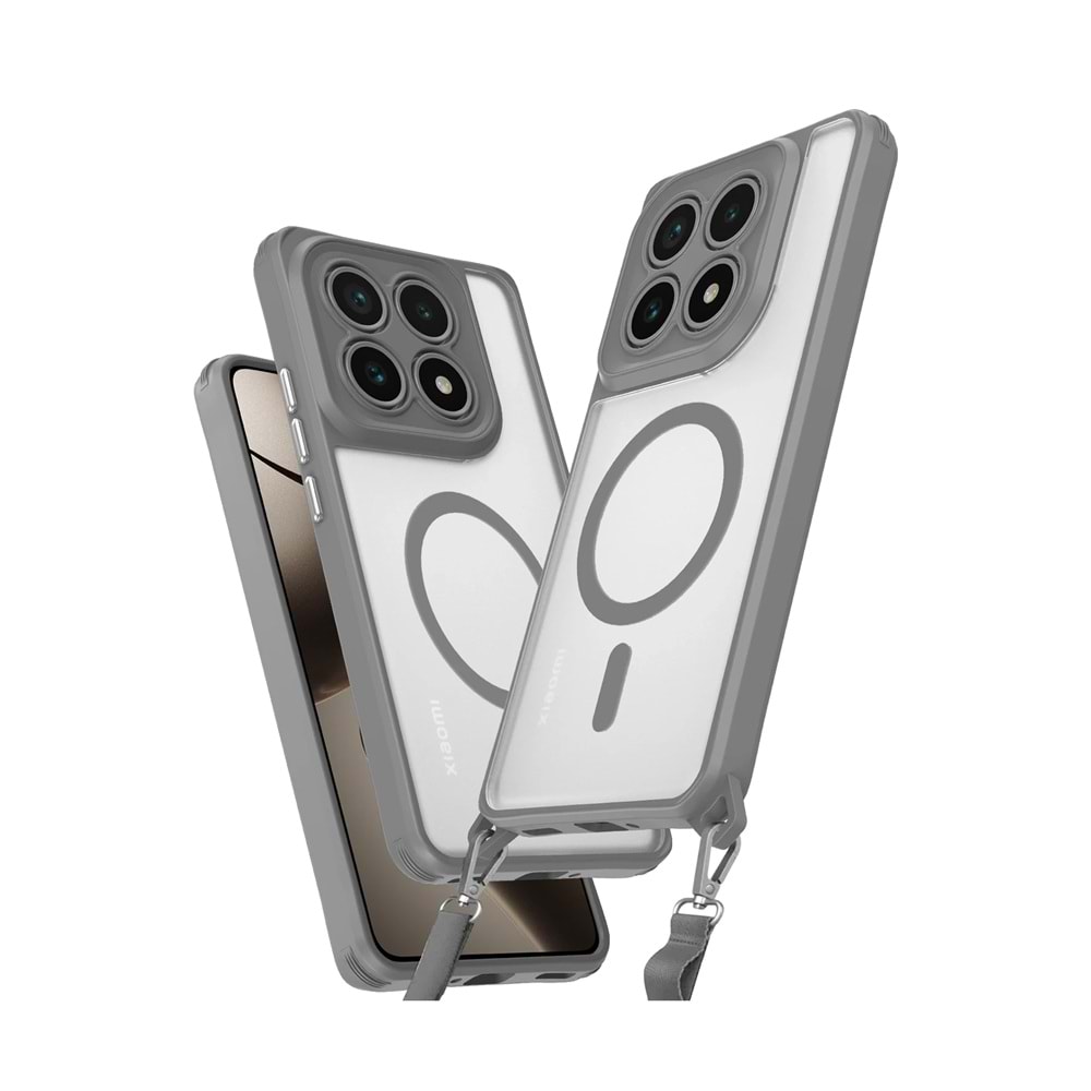 XİAOMİ Mİ 14T PRO MAGSAFE UYUMLU ÖZEL BOYUN ASKI İPİ APARATLI SKY-101 TELEFON KILIF
