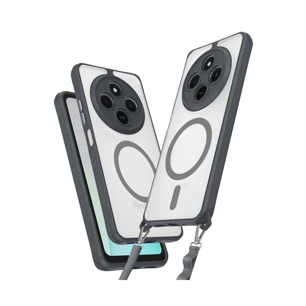 XİAOMİ REDMİ 14C MAGSAFE UYUMLU ÖZEL BOYUN ASKI İPİ APARATLI SKY-101 TELEFON KILIF