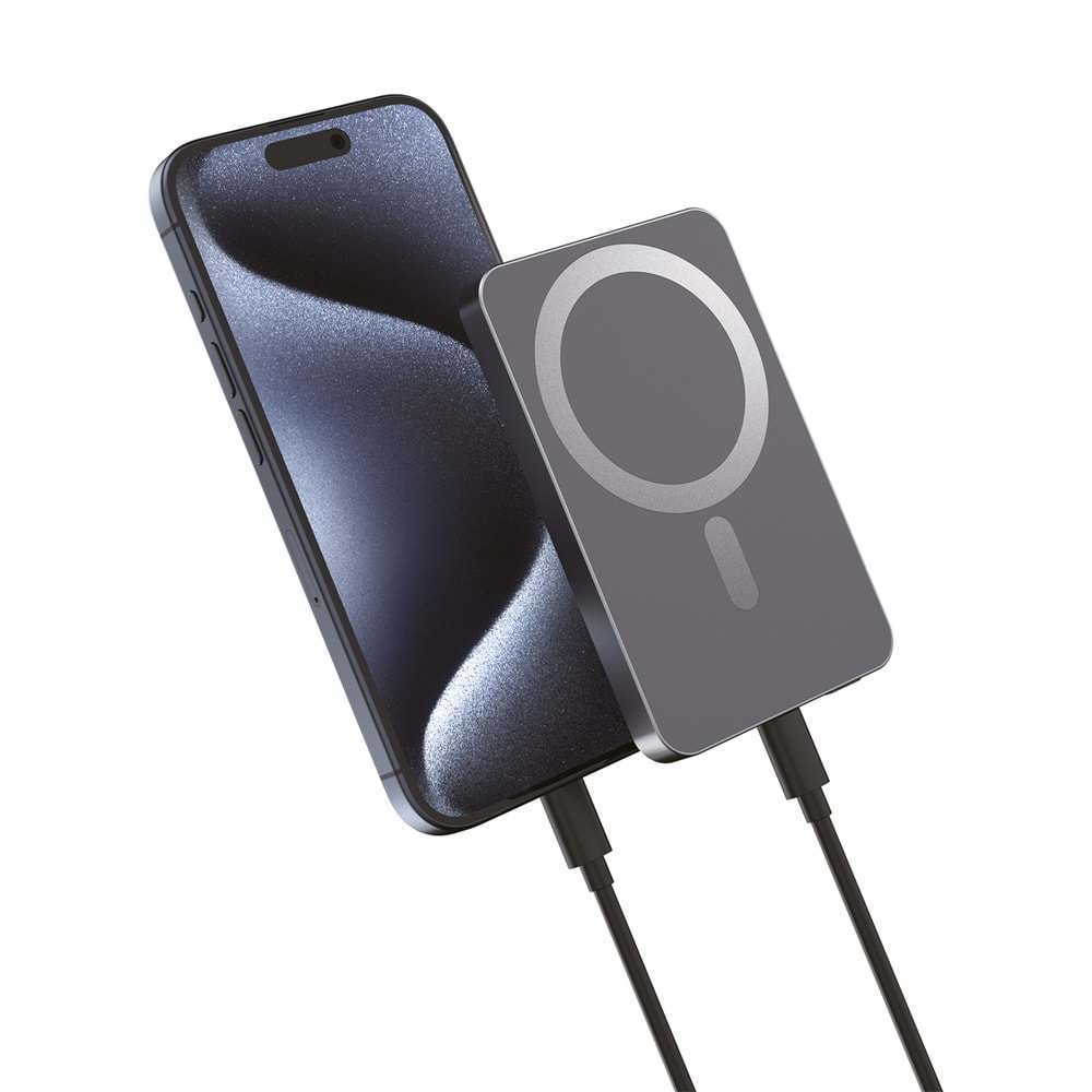 MT4620 5.000 MAH SLIM MAGSAFE UYUMLU 35W PD ŞARJ POWERBANK /60