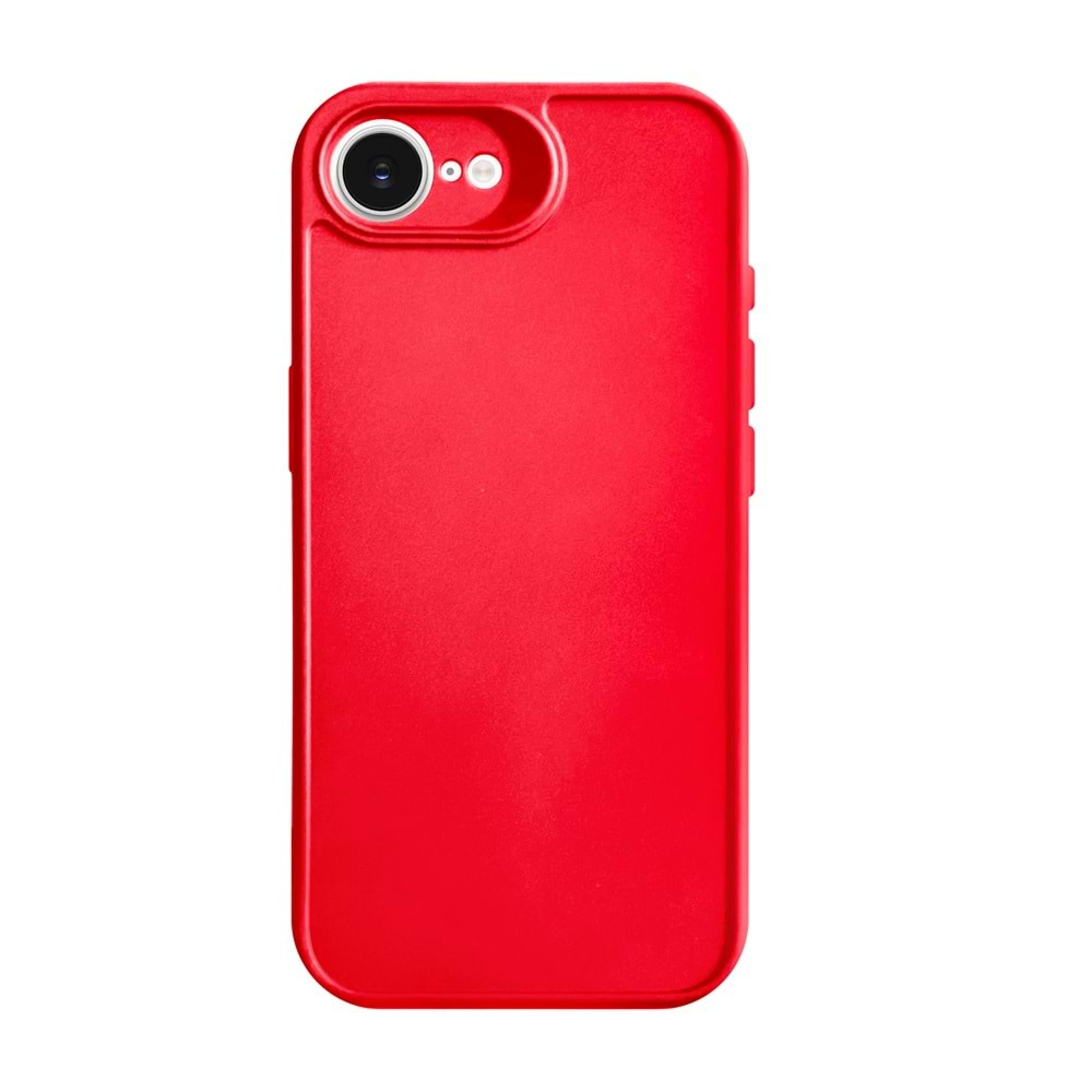 IPHONE 16E RENK ATMAYAN KEEP SİLİKON KILIF - KIRMIZI