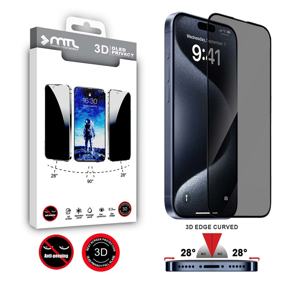 IPHONE 17 PRO MAX MTL OLED FULL HAYALET EKRAN KORUYUCU