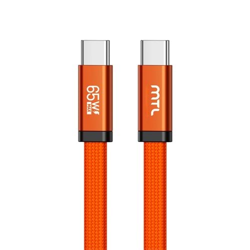 MT2160 TYPE-C TO TYPE-C ŞARJ KABLO TURUNCU