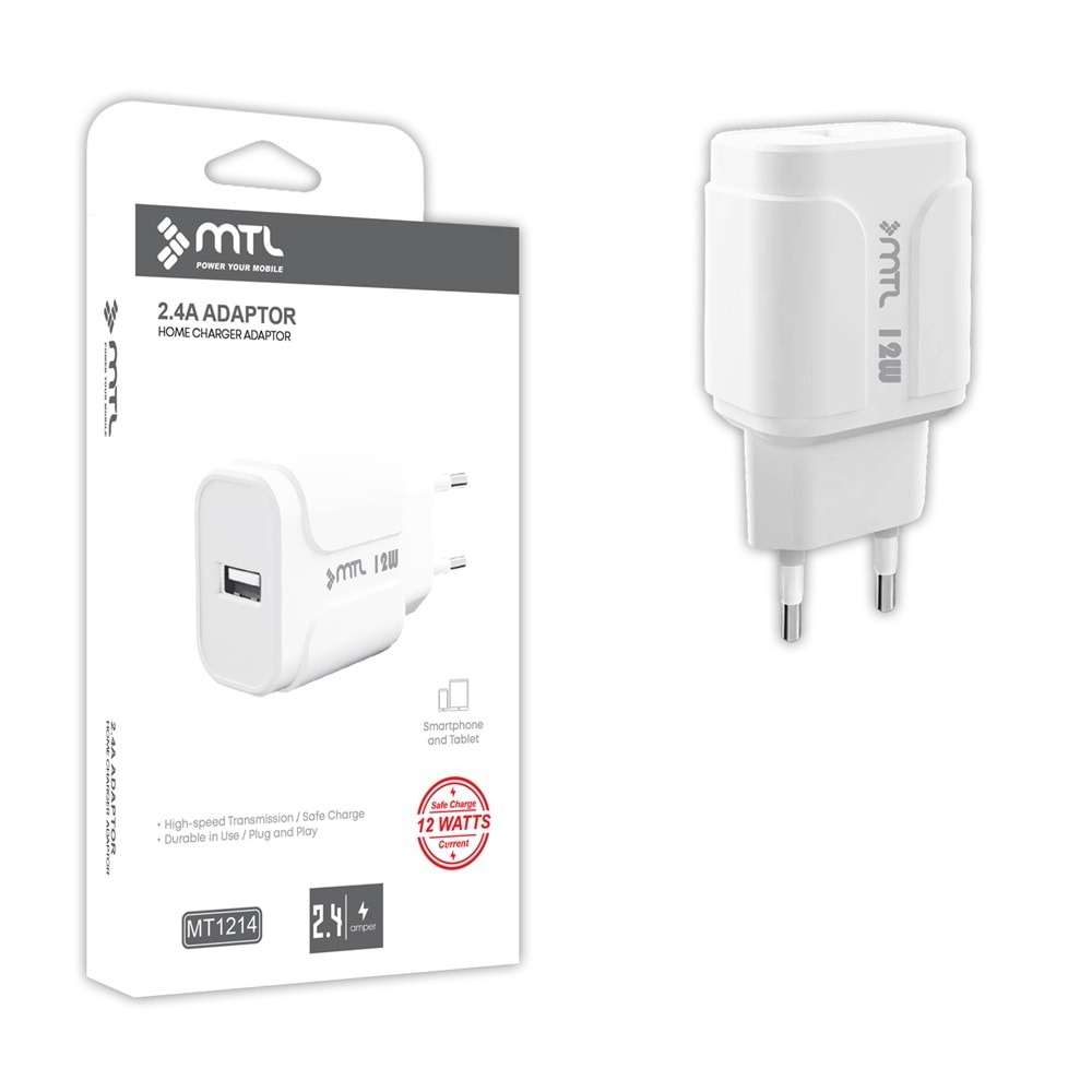 MT1214 12W 2.4A USB ÇIKIŞLI EV ŞARJ ADAPTÖR