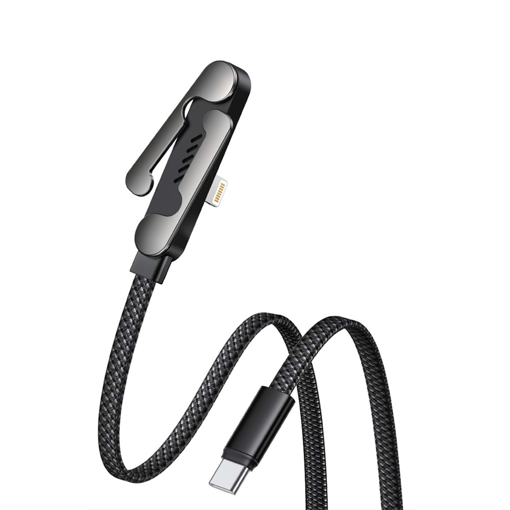 MT2535 TYPE-C TO LİGHTNİNG 35W PD KATLANABİLİR STANDLI ŞARJ VE DATA KABLO 10/200
