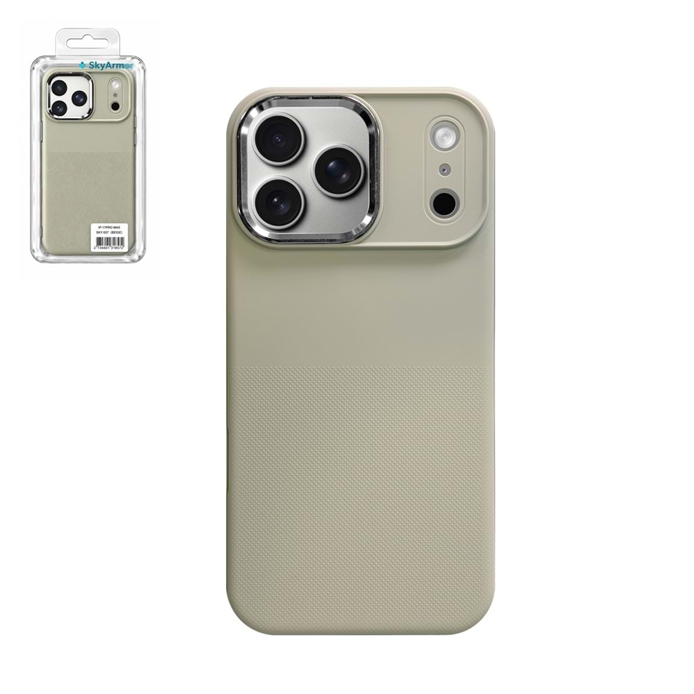İPHONE 17 SKY-507 MAGSAFE UYUMLU SİLİKON TELEFON KILIFI - BEJ