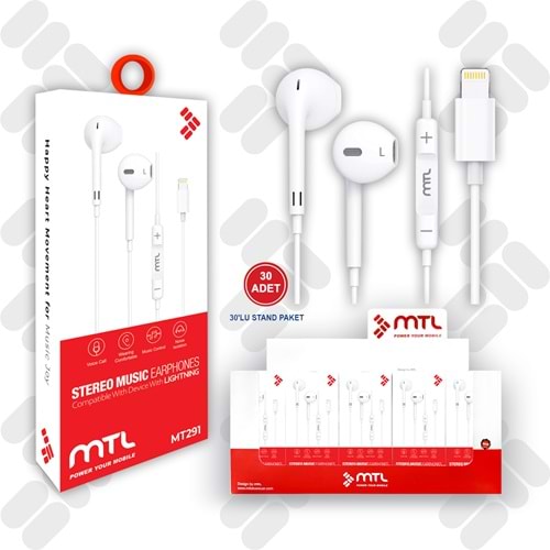 MT291 LİGHTNİNG STEREO KABLOLU KULAKLIK /30/420