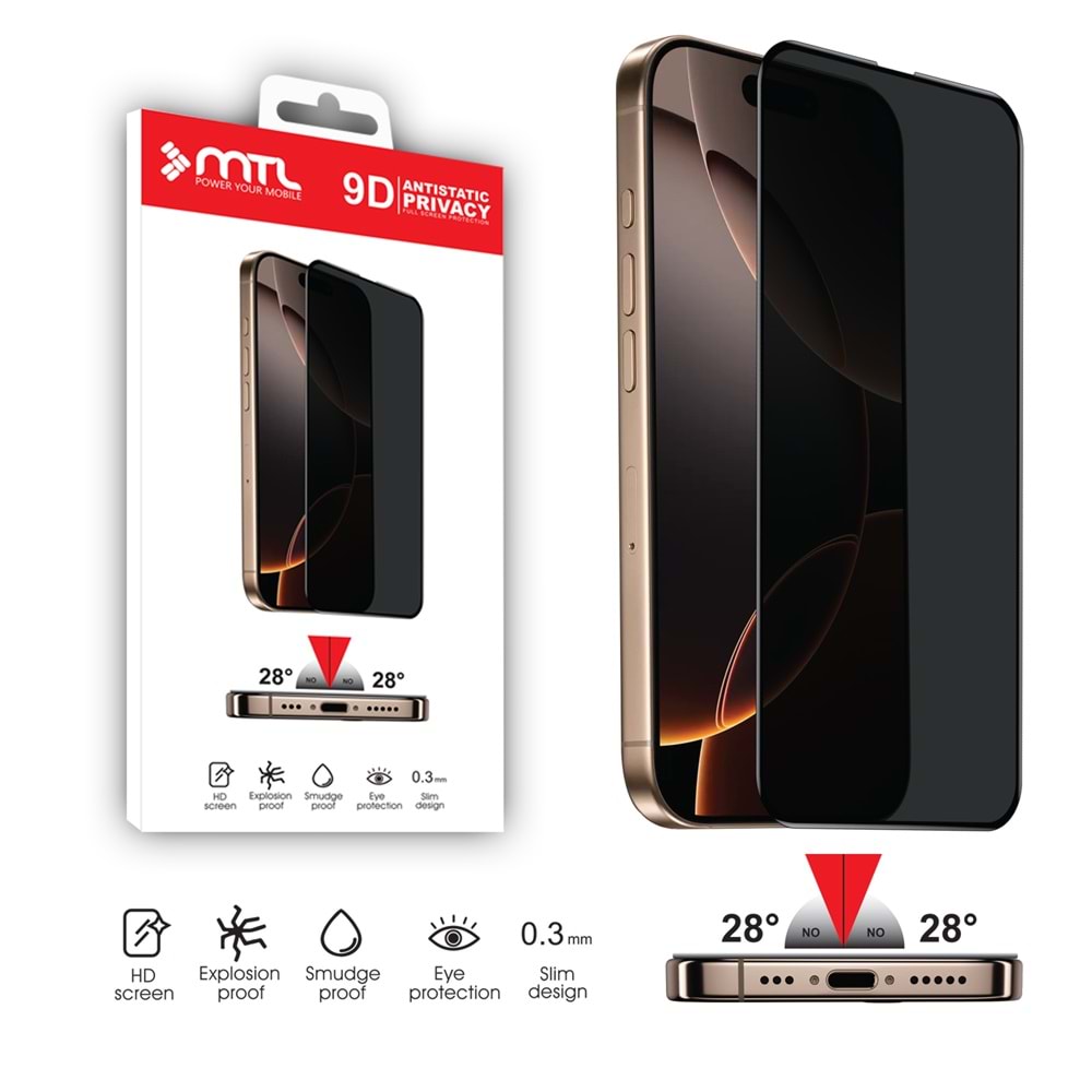 IPHONE 7 PLUS MTL ANTİ STATİK PRİVACY CAM BLACK BOX