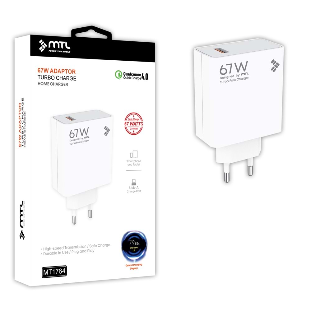 MT1764 67W QC 4.0 TURBO USB EV ŞARJ ADAPTÖR /10/200